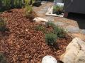 New Lambton Front And Back Garden : Design, Preliminary Excavations, Ironstone Flagging And Stepping Stones, Feature Boulders, Decorative Gravels, Suitable Native Shrubs And Pine Bark