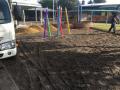 Blacksmiths Public School : Playground Area Improvements : Excavations, Crushed Granite, Sandstone Blocks, Timber Edging And Pencil Sculptures