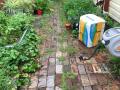 Restoration of overgrown Carrington garden and brick pathway. reusing old bricks, adding new Camellias, dwarf box shrubs and box shrubs